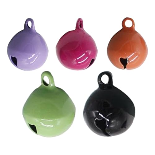 Campanelli per Collari da Cane - 5 Campanellini Colorati Per Collari Gatti E Cani | Sonagli Decorativi con Suono Nitido - Ciondoli per Taglie Piccole Medie Grandi - Uso Quotidiano ed Esterno