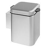  bremermann Wand-Kosmetikeimer, 3 Liter Fassungsvermögen, eckig, Softclose (Edelstahl)