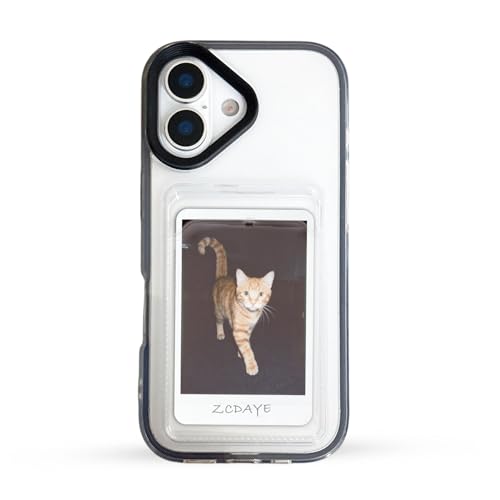Coque iPhone 16 Plus transparente TPU souple antichoc avec fente carte ZCDAYE