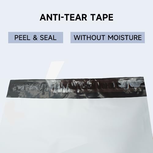 Image of 50 Pack Poly Mailers 19x24 - White Poly Mailers with Strong Adhesive Seal, Large Mailing Bags for Jackets, Blankets, and Online Store Shipping