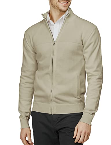 H2H Mens Casual Slim Fit Knitted Cardigan Zip-up Long Sleeve Thermal with Twisted Pattern3