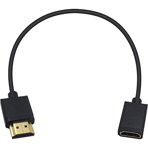 Duttek HDMI Extension Cable, 4K Short HDMI Cable, Extremely Thin HDMI Male to Female Cable Compatible for Nintendo Switch, Xbox One S 360, PS5, PS4, Roku TV Stick, Blu Ray Player, etc 30cm/12 Inch