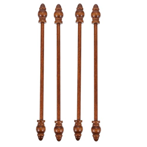 Uonlytech 2 paia di aste per appendere arazzi - Asta per pittura fai da te adatta per calligrafia non più grande di 4,72'' - Barra per cornice in legno per poster, stampe artistiche, uso