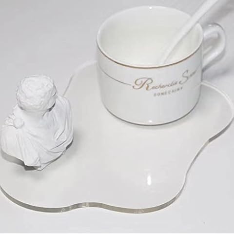 pulunto Acrylic Irregular Coaster, Creative Transparent Irregular Decorative Plate Coaster Coffee Cup Coasters for Dining Living Room Patio Coffee Table Cover