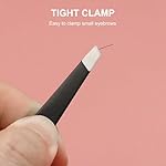 SetSail Professional 5-Piece Tweezers Set with Slant & Pointed Tips, Eyebrow Razor, Scissors, Spoolie - Black Stainless Steel Grooming Kit for Men & Women - Image 5