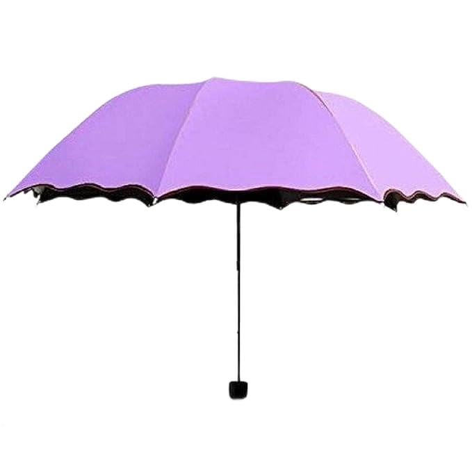 Magic Color Changing Umbrella for Men, Women & Kids | 3 Fold Compact Travel Umbrella with Water-Activated Blossom Print | UV Protection, Windproof & Rainproof Folding Umbrella (Multi Color).-image-22
