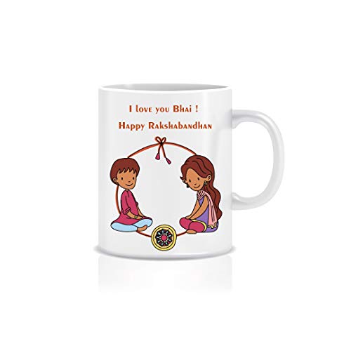Image of eCraftIndia Rakhi Gift for Brother | Golden & White Beads Pearl Diamond Designer Bhaiya Bhabhi Rakhi Set