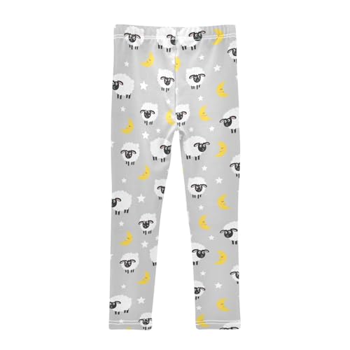 Girls Leggings Size 4T Goat Moon Grey Soft Stretchy Yoga Pants Tights Girl Clothes for School Dance2