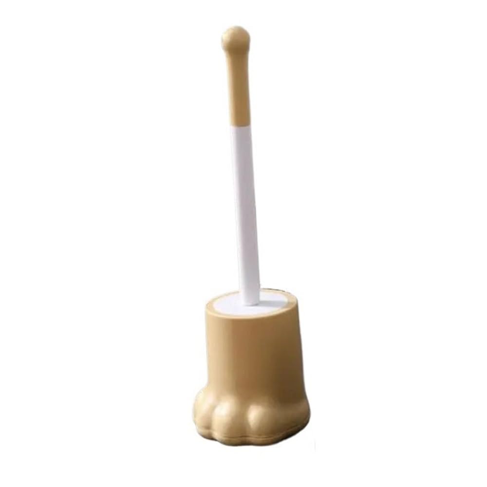 Escobilla de Baño Cepillo de baño de plástico con Forma de Pata, con Base de Secado rápido, Accesorios for el hogar, Juego de cepillos de baño Escobillas WC(Yellow)