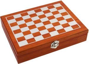 Lavanaya Silver -4 pcs Wine Chess Gift Set, Wine Bottle Opener Tool Kit with Chess Set Gift Box Best Bar Wine Accessories