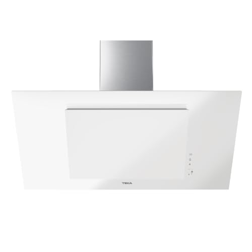 TEKA Campana Extractora Vertical 90 cm A+++ Función FreshAir, Extracción Perimetral, Motor EcoPower, 3 Velocidades+Intensiva, Mandos Touch Control, Compatible con recirculación, DVT Pro 98780 TCS WH