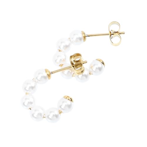 BESTYASH Orecchini Di Perle Rotondi Bottone Orecchini Per Donne e Ragazze Come Regalo Di Per Compleanno Anniversario e Altre Occasioni Speciali