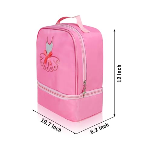 Cute Ballet Bag Kits Tutu Dress Dance Bag, Girls Personalized Waterproof Bag Ballerina Duffle Bag (pink10)2