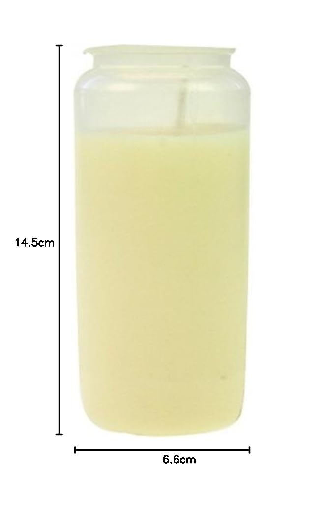 Top Choice Premium Composizione Luce tombale n. 7 Bianco, Candele per cimitero, Lanterna per Tomba, Candele a Lunga Durata, Bianco, 20