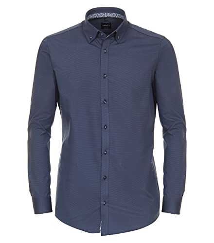 Venti Businesshemden Uni Body Fit Dunkelblau 42