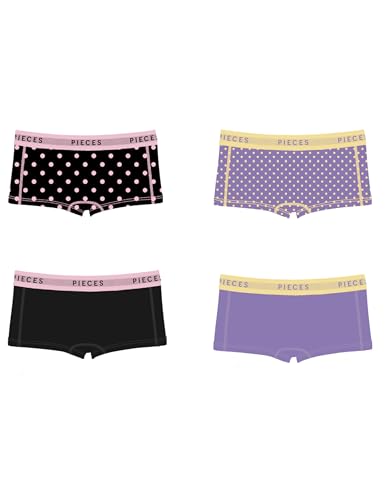 PIECES Female Boxershorts PCLOGO Lady DOT 4er-Pack