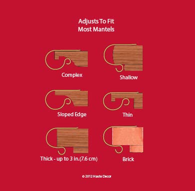 Haute Decor The Original Mantleclip® - 4 Pack (Oil-Rubbed Bronze) - Hang Christmas Stockings Safely And Securely From Mantels Up To 3 Inches Thick #TOP7