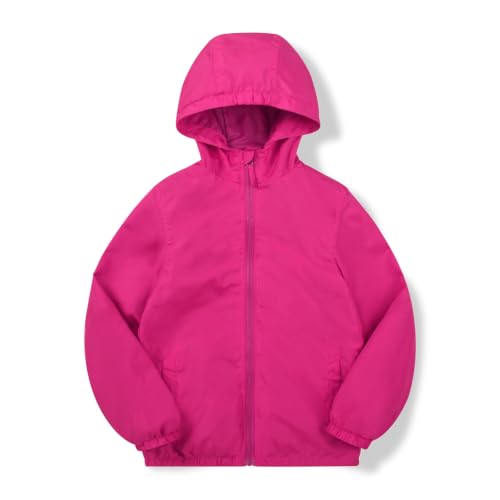 Image of SNOW DREAMS Boys Waterproof Rain Jacket Windbreaker Lightweight Coat Kids Raincoat Outerwear