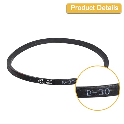 Image of uxcell 3 Pack B30 Classic Wrapped V-Belt, 32 inch Outside Circumference Wrapped Industrial Rubber V-Belt B Profile V-Belt for Industrial Machinery Equipment, Black
