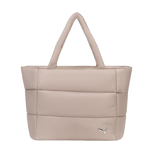Image of PUMA Women's Plush Soft Nylon Tote with Padded Straps, Zip Closure & Metal Logo Plaque