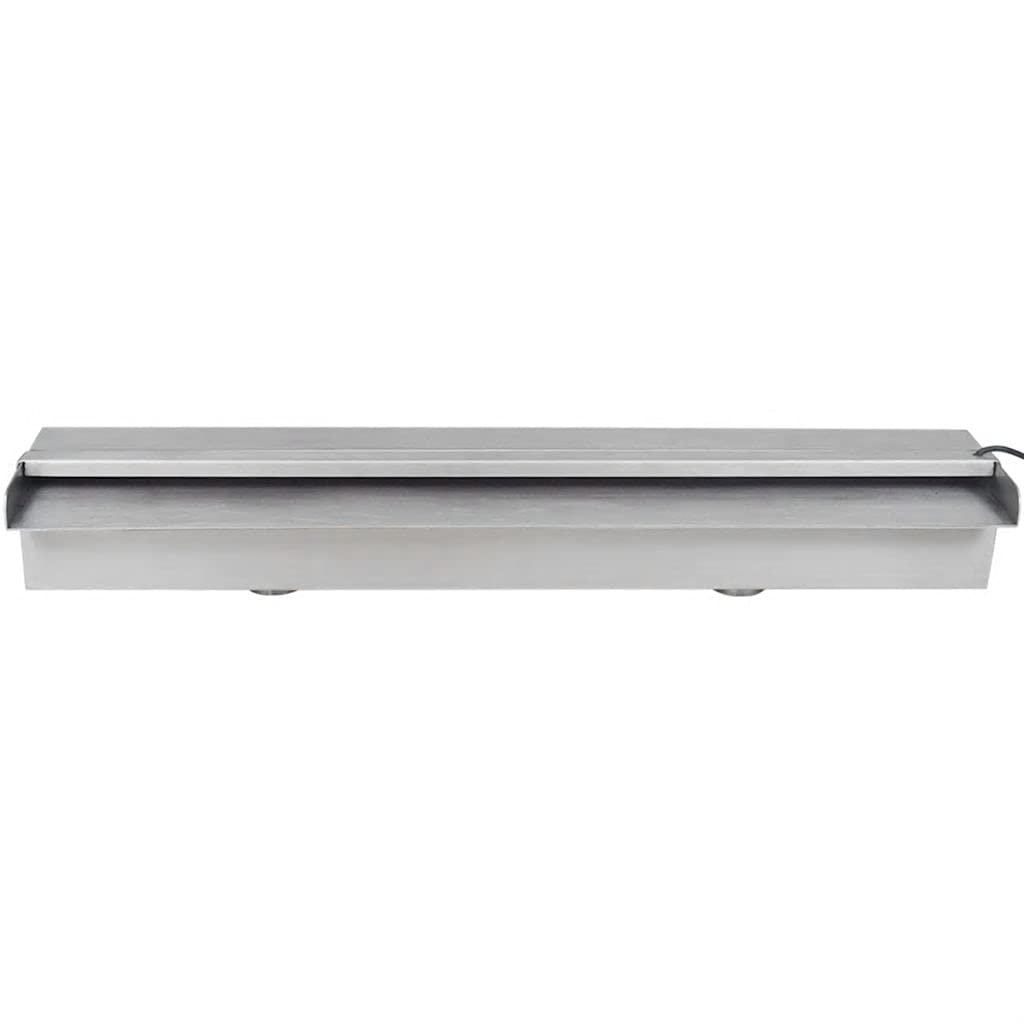 vidaXL Zwembadwaterval met LED's rechthoekig 60 cm roestvrij staal