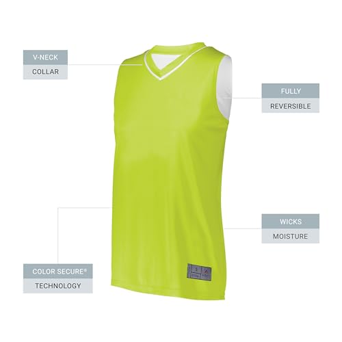 Augusta Sportswear Feminino 154, Limão/branco, M