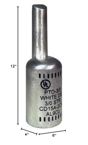 Image of Morris 90986 Morris Products 90986 Offset Solid Pin Terminal Connector, Compression Connector Type, 3 /0 To 1 /0 Wire Range