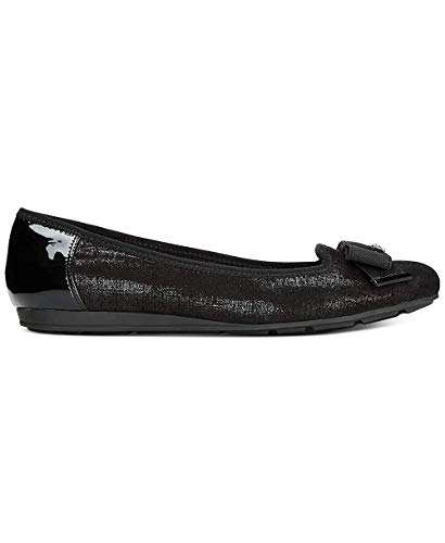 Anne Klein Womens Alivia2 Fabric Closed Toe Ballet Flats, Black, Size 7.52