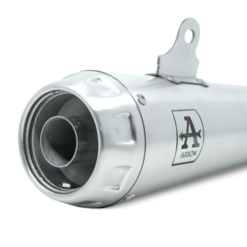 Image of Stainless Steel Motorcycle Exhaust Silencer Muffler | Slip-On Bike Exhaust with Deep Sporty Sound | Rust Resistant | High Flow Performance Exhausts Canister for Street Bikes, Sports (Pack of 1)