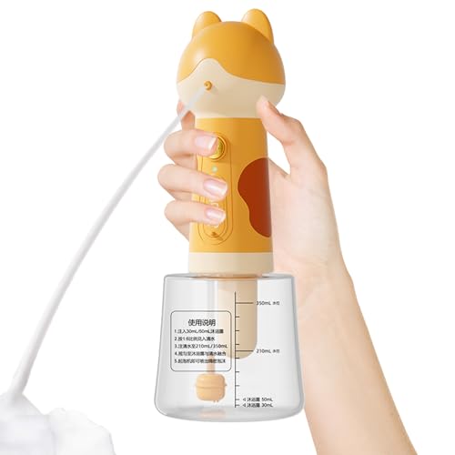 Espuma de champú para mascotas, dispensador de champú eléctrico de dibujos animados para lavado de perros y gatos, suministros de rociador de baño para ducha, inodoro, cocina, fregadero, tina