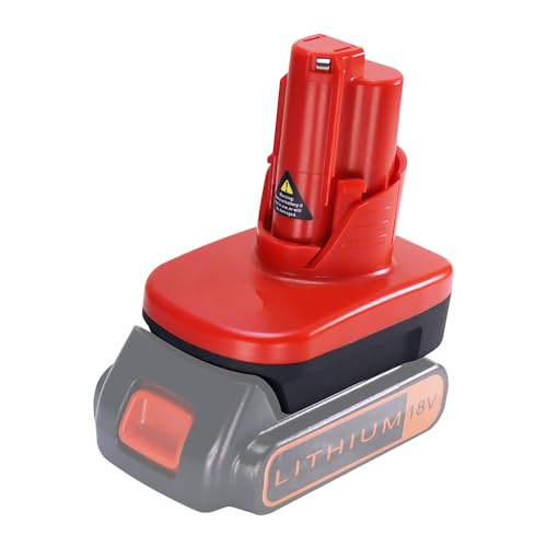 Adaptador BD18M12 de baterías Black y Decker a herramientas Milwaukee M12 de 12V
