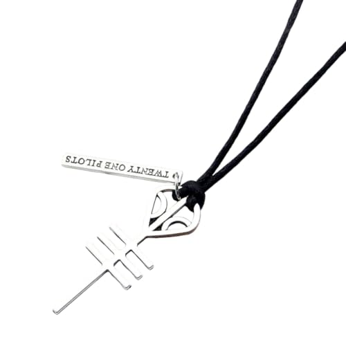 New For Trendy 2025 Twenty One Pilots Necklace Commemorative Gift, Silver Alloy Necklace Decoration, Men's Jewelry Fashion Accessories Creative Gift