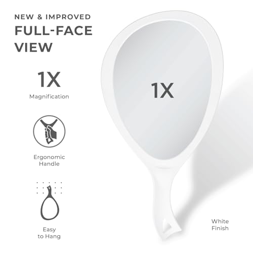 Zadro Salon Professional Extra Large Hand Mirror with Handle, 10