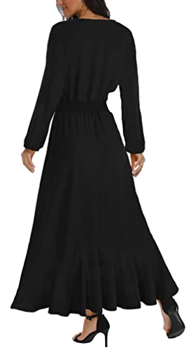 Image of Kormei Womens Short Sleeve Floral Maxi Dress High Low V-Neck Flowy Party Long Dresses