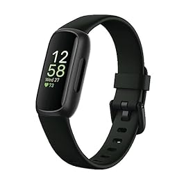 Fitbit Inspire 3 Health &-Fitness-Tracker with Stress Management, Workout Intensity, Sleep Tracking, 24/7 Heart Rate and more, Midnight Zen/Black One Size (S & L Bands Included)