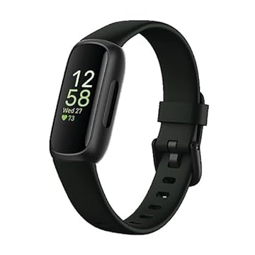 Fitbit Inspire 3 rastreadores de saúde e fitness com gerenciamento de estresse, intensidade de treino, rastreamento do sono, frequência cardíaca 24 horas por dia, 7 dias por semana e muito mais,