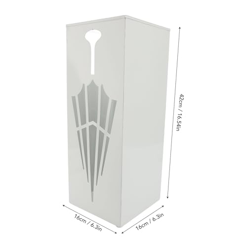 Porte-parapluie entrée rangement métallique blanc compact