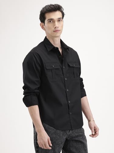 Image of WROGN Men's Polycotton Shirt | Solid | Comfort Fit