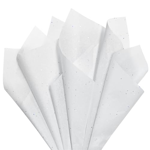 Image of 120 Sheets Colored Tissue Paper, 14x20 Inch Glitter Art Tissue Paper for Gift Bags, Multicolor Gift Wrap Supplies Bulk for Weddings Birthday Party Crafts Decoration, 10 Colors (Multicolor)