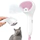 Euqvunn Katzenbürste mit Dampf mit Auslöseknopf, [Ultra-Leises Design/Komfort-Griff] Pet Dampfbürste Katze Steamy Brush Hundebürste Wiederaufladbar Katzen mit Spray für Katzen, Hunde, Kaninchen