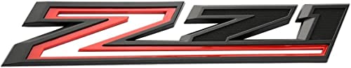 Image of 2X Large Size Z71 RH LH Side Fender Emblem Nameplate Badge Decal Replacement for 2019-2021 Chevy Silverado (Red Black)