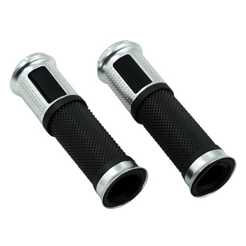 Poignées de moto anti-vibration en caoutchouc souple et alu CNC 7/8"