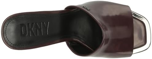 DKNY Women's Open Toe Fashion Pump Heel Sandal Heeled, Bordeaux Multi, 9 | Image 4