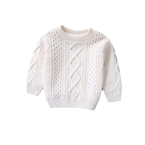 Sweater Baby Girls Boys Cotton Warm Pullovers Plush Inside Sweaters Girls Autumn Knitted Loose Jacket Child Tops