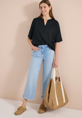 Cecil Kurzarm Bluse mit Split Neck Palm Breeze Green XL – Ansicht 3