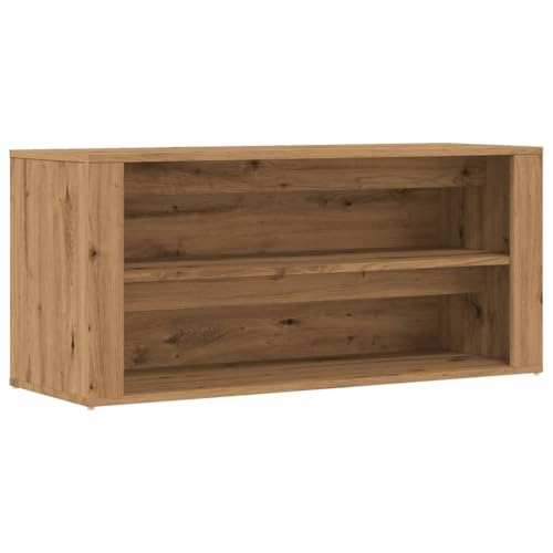 vidaXL Schuhbank Artisan-Eiche 100x35x45 cm Holzwerkstoff, Flurbank, Sitzbank, Aufbewahrungsbank, Dielenbank, Sitzbank Flur, Schuhablage