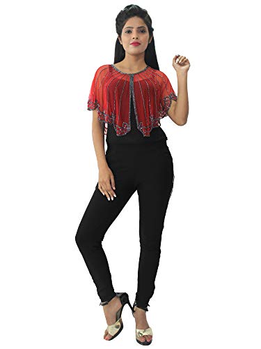 Image of Matelco Women's net Embellished Poncho