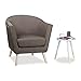Produktbild Relaxdays, braun Cocktailsessel Retro, skandinavisches Design, weich, bequem, runder Relaxsessel, HxBxT: 81 x 78 x 70 cm, Standard