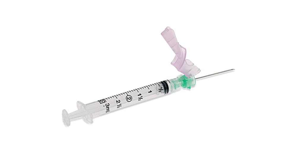 BD Eclipse Needle, 21 G x 1 1/2 in. with detachable 3 mL BD Luer-Lok Syringe, #305784, (50 Count)