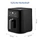 MEDION E40 XL Heißluftfritteuse (5,2 Liter, Airfryer, 2.150 Watt, 9 Automatikprogramme, Backfunktion, ölfreies Frittieren, Touch Bedienfeld, LED Anzeige) schwarz